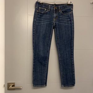 J. Crew blue jeans. Size 26 with 24” inseam. Great condition.Dark denim.
